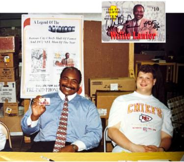 Willie Lanier Autographed 1995 $10 Pre-Paid Phone Card HOF 86 (Expired)- COA (Kansas City Chiefs Chiefs)-Powers Sports Memorabilia
