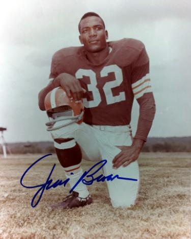Jim Brown Autographed Cleveland Browns 8x10 Photo- NFL Alumni LOA (HOF)-Powers Sports Memorabilia