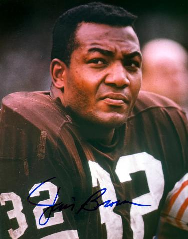 Jim Brown Autographed Cleveland Browns 8x10 Photo- NFL Alumni LOA (HOF) - CTBL_043618-Powers Sports Memorabilia