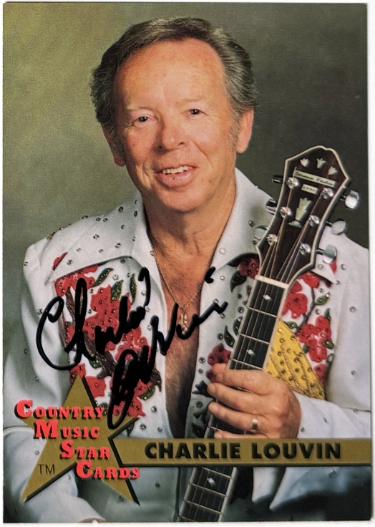 Charlie Louvin Autographed 1992 Country Music Star On Card Auto #34- COA