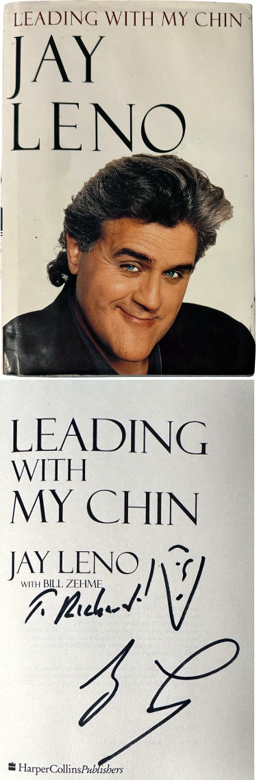 Jay Leno Autographed "Leading with My Chin" 1996 1st HCDJ Book Minor Wear?Çô COA-Powers Sports Memorabilia