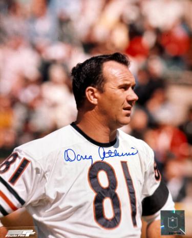 Doug Atkins Autographed Chicago Bears NFL 8x10 Photo minor dings- COA (9X Pro Bowl)-Powers Sports Memorabilia