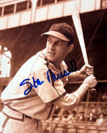 Stan Musial Autographed St. Louis Cardinals Sepia 8x10 Photo minor dings - COA (HOF)-Powers Sports Memorabilia