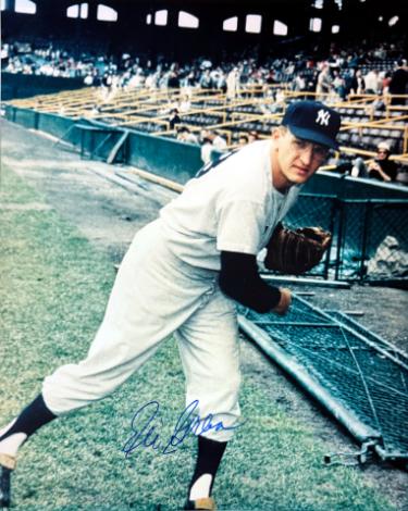 Eli Grba Autographed New York Yankees 8x10 Photo minor dings- COA-Powers Sports Memorabilia