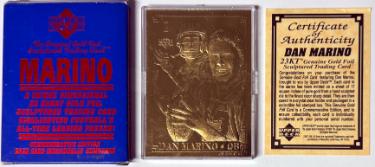 Dan Marino 1995 Upper Deck 23 Karat Gold Foil Sculpture Card LTD (Miami Dolphins/HOF)-Powers Sports Memorabilia