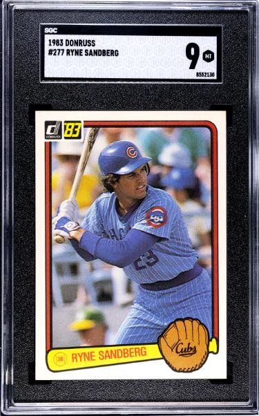 Ryne Sandberg 1983 Donruss Rookie Card (RC) #277- SGC Graded 9 MT (Chicago Cubs/HOF) - CTBL_043699-Powers Sports Memorabilia