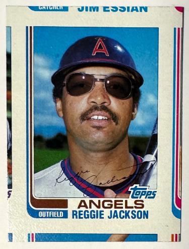 Reggie Jackson 1982 Topps Traded Uncut Partial Panel #47T (California Angels/HOF)-Powers Sports Memorabilia