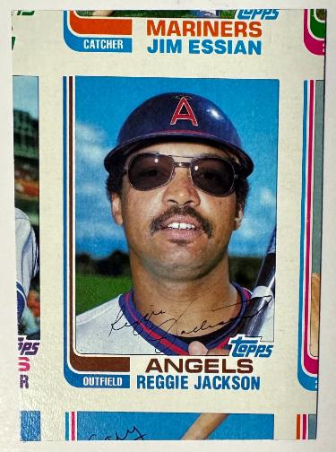 Reggie Jackson 1982 Topps Traded Uncut Partial Panel #47T (California Angels/HOF) - CTBL_043708-Powers Sports Memorabilia
