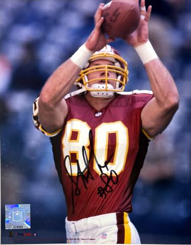 Stephen Alexander Autographed Washington NFL Licensed 8x10 Photo #80 minor dings- COA-Powers Sports Memorabilia