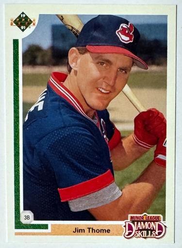 Jim Thome 1991 Upper Deck Final Edition Cleveland Rookie Card (RC) #17F- Lot of 25 (Diamond Skills/HOF/5X All-Star)-Powers Sports Memorabilia