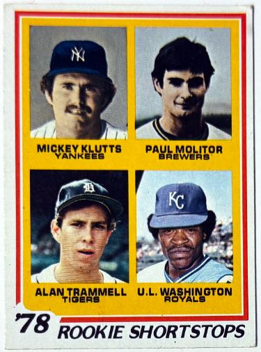Paul Molitor & Alan Trammell 1978 Topps Rookie Shortstops Card (RC) #707-Powers Sports Memorabilia