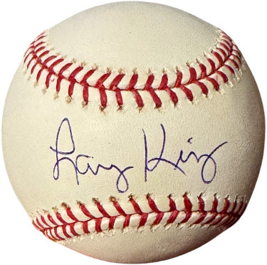 Larry King Autographed Official Rawlings Major League Baseball- COA (Talk Show Host/CNN)-Powers Sports Memorabilia