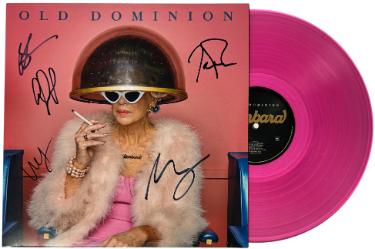 Old Dominion Band Autographed 2025 Barbara Album Blush Pink Vinyl Record LP ?Çô COA Matthew Ramsey/Rosen/Sellers/Sprung/Tursi-Powers Sports Memorabilia