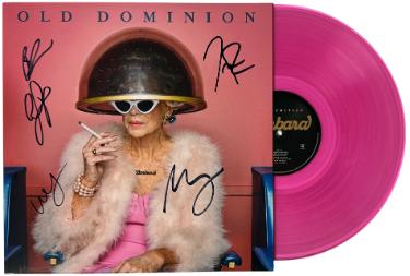 Old Dominion Band Autographed 2025 Barbara Album Blush Pink Vinyl Record LP smudge?ÇôCOA Matthew Ramsey/Rosen/Sellers/Sprung/Tursi-Powers Sports Memorabilia