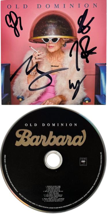 Old Dominion Band Autographed 2025 Barbara Album Cover Booklet w/ CD & Case ?Çô COA Matthew Ramsey/Rosen/Sellers/Sprung/Tursi-Powers Sports Memorabilia