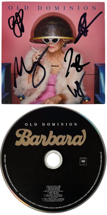 Old Dominion Band Autographed 2025 Barbara Album Cover Booklet w/ CD & Case ?Çô COA Matthew Ramsey/Rosen/Sellers/Sprung/Tursi - CTBL_043737-Powers Sports Memorabilia