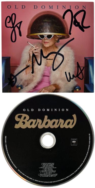 Old Dominion Band Autographed 2025 Barbara Album Cover Booklet w/ CD & Case ?Çô COA Matthew Ramsey/Rosen/Sellers/Sprung/Tursi - CTBL_043738-Powers Sports Memorabilia
