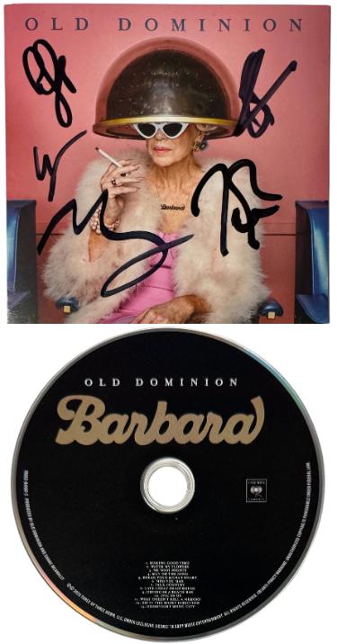 Old Dominion Band Autographed 2025 Barbara Album Cover Booklet w/ CD & Case ?Çô COA Matthew Ramsey/Rosen/Sellers/Sprung/Tursi - CTBL_043739-Powers Sports Memorabilia