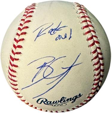 Bucky Covington Autographed Official Rawlings Major League Baseball ROCK ON!- COA (American Idol)-Powers Sports Memorabilia