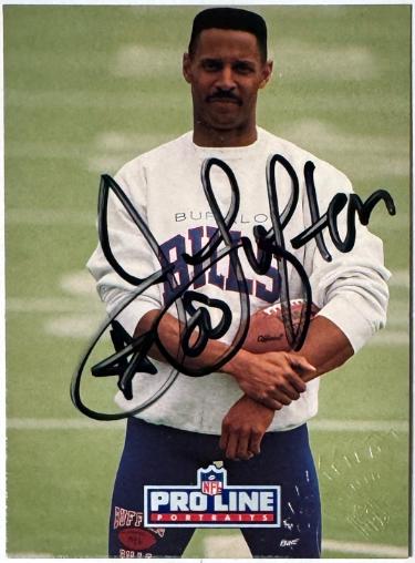 James Lofton Autographed 1991 Pro Line Portraits NFL Certified On Card Auto (Buffalo Bills/HOF)- Embossed NFL Authentic Seal-Powers Sports Memorabilia
