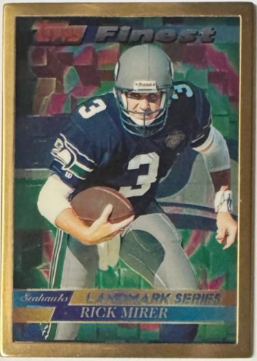 Rick Mirer 1995 Topps Finest Landmark Series Bronze Metal Card #15 (Seattle Seahawks)-Powers Sports Memorabilia