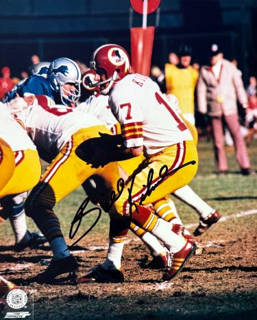 Billy Kilmer Autographed Washington NFL Licensed 8x10 Photo minor dings- CSA COA/Show Ticket-Powers Sports Memorabilia