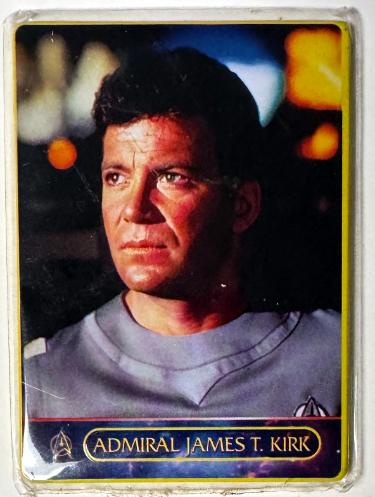1997 STAR TREK Admiral James T. Kirk Distinguished Officers Metal Card #2 Metallic Impressions- Sealed-Powers Sports Memorabilia