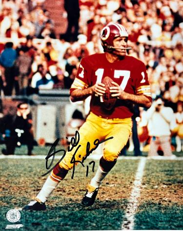 Billy Kilmer Autographed Washington NFL 8x10 Photo minor dings- COA/Show Ticket-Powers Sports Memorabilia
