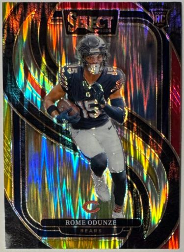 Rome Odunze 2024 Select Premier Level Rookie Tri-Color Prizm #136 (RC/Chicago Bears)-Powers Sports Memorabilia