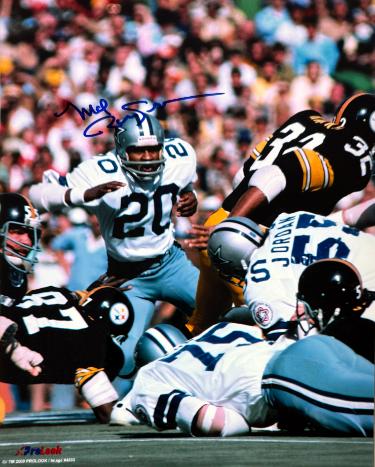 Mel Renfro Autographed Dallas Cowboys NFL Licensed 8x10 Photo- COA (HOF)-Powers Sports Memorabilia