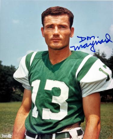 Don Maynard Autographed New York Jets NFL Licensed 8x10 Photo- COA (HOF/Show Ticket)-Powers Sports Memorabilia