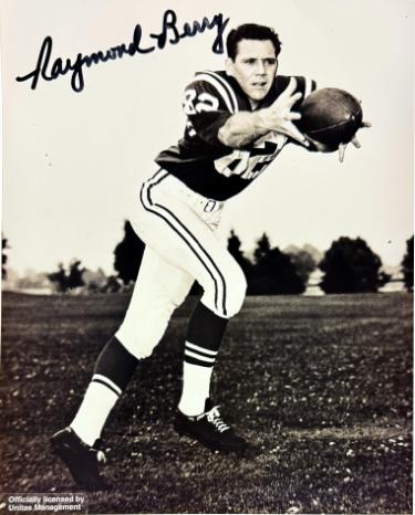 Raymond Berry Autographed Baltimore Colts NFL Licensed 8X10 Photo minor dings- COA (HOF/6X PB) - CTBL_043878-Powers Sports Memorabilia