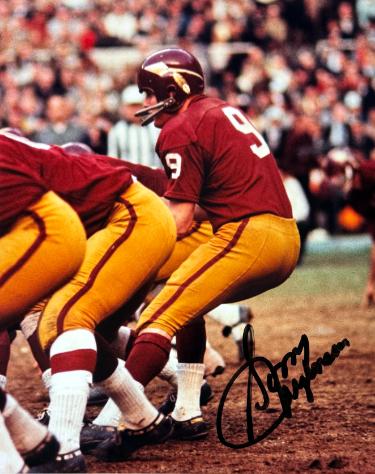Sonny Jurgensen Autographed Washington 8x10 Photo minor dings- Tuff Stuff COA/Show Ticket (HOF)-Powers Sports Memorabilia