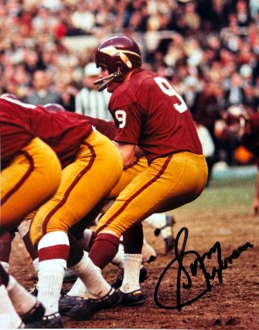 Sonny Jurgensen Autographed Washington 8x10 Photo minor dings- Tuff Stuff COA/Show Ticket (HOF) - CTBL_043880-Powers Sports Memorabilia