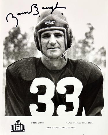 Sam/Sammy Baugh Autographed HOF Enshrinee Class of 1963 B&W 8x10 Photo minor dings- COA (TCU/Washington)-Powers Sports Memorabilia