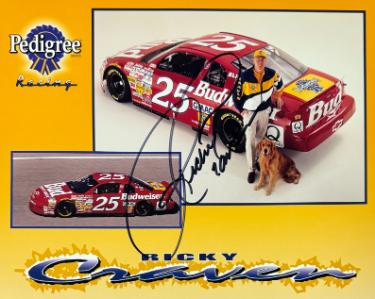 Ricky Craven Autographed Pedigree Racing NASCAR 8x10 Photo minor dings- COA-Powers Sports Memorabilia