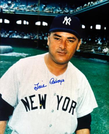 Luis Arroyo Autographed New York Yankees 8x10 Photo minor dings- COA (2X WS Champ)-Powers Sports Memorabilia