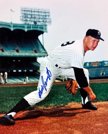 Hal Reniff Autographed New York Yankees 8x10 Photo minor dings- COA (61 WS Champ)-Powers Sports Memorabilia