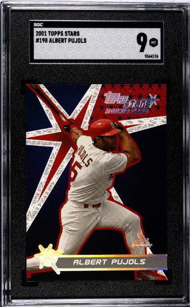 Albert Pujols 2001 Topps Stars Rookie Card (RC) #198- SGC Graded 9 Mint (St. Louis Cardinals)-Powers Sports Memorabilia