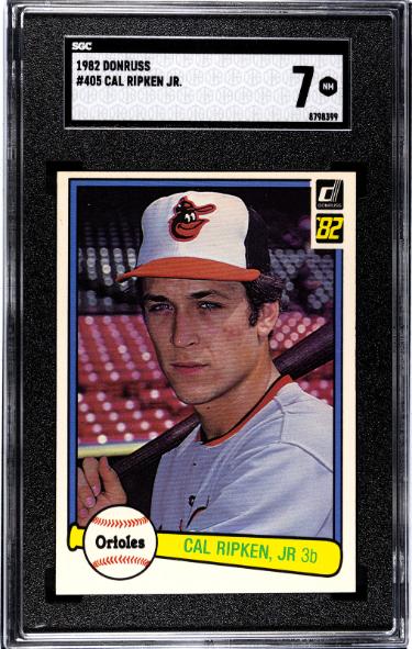 Cal Ripken, Jr 1982 Donruss Rookie Card (RC) #405- SGC Graded 7 NM (Baltimore Orioles/HOF)-Powers Sports Memorabilia