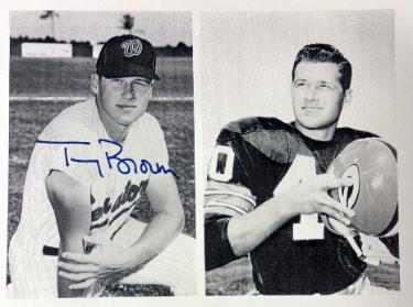 Tom Brown Autographed Washington Senators/Green Bay Packers 8.5x11 Photo - COA-Powers Sports Memorabilia