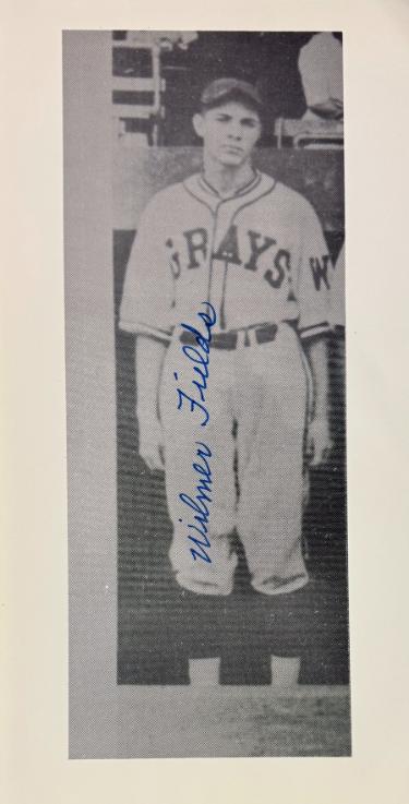 Wilmer Fields Autographed Homestead Grays Negro League 5.5X11 Photo minor dings- COA-Powers Sports Memorabilia