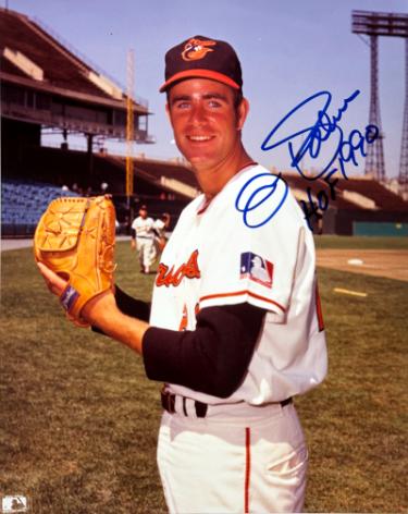 Jim Palmer Autographed Baltimore Orioles MLB 8x10 Photo HOF 1990 minor dings- COA-Powers Sports Memorabilia