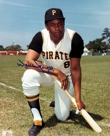 Willie Stargell Autographed Pittsburgh Pirates MLB 8x10 Photo minor dings- COA (HOF)-Powers Sports Memorabilia