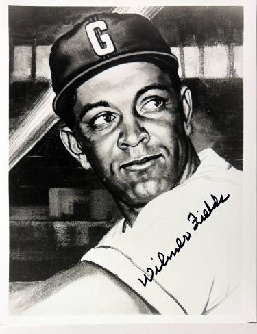Wilmer Fields Autographed Homestead Grays B&W 8x10 Photo minor dings- COA/Show Ticket-Powers Sports Memorabilia
