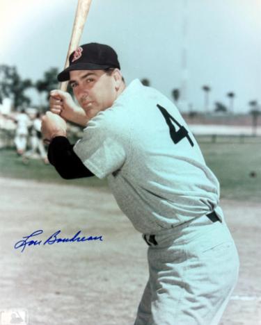 Lou Boudreau Autographed Boston Red Sox MLB Licensed 8x10 Photo minor dings- COA (HOF/AL MVP)-Powers Sports Memorabilia
