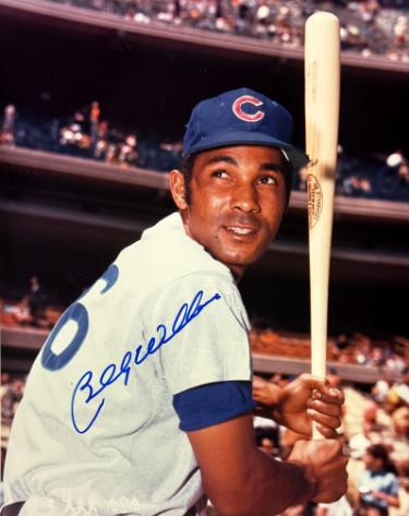 Billy Williams Autographed Chicago Cubs MLB Licensed 8x10 Photo minor dings- COA (HOF) - CTBL_043955-Powers Sports Memorabilia