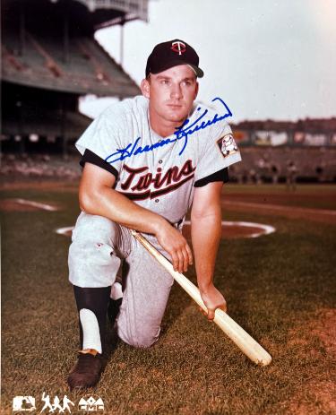 Harmon Killebrew Autographed Minnesota Twins MLB Licensed 8x10 Photo minor dings- COA (HOF)-Powers Sports Memorabilia