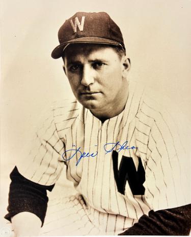 Spec Shea Autographed Washington Senators MLB 8x10 Photo minor dings- COA (WS Champ)-Powers Sports Memorabilia