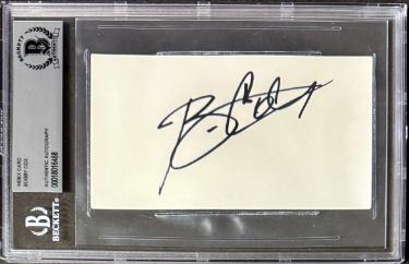 Bobby Cox Autographed 2.75x5 Index Card- Beckett/BAS Encapsulated (Atlanta Braves/HOF)-Powers Sports Memorabilia